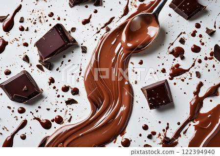 融化的巧克力和複製空間 融化的巧克力和複製空間 122394940