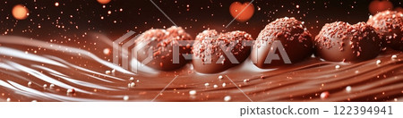 融化的巧克力和複製空間 融化的巧克力和複製空間 122394941