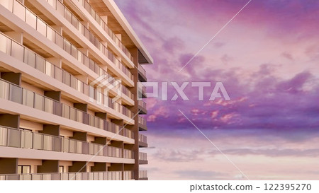 Apartment bathed in the sunset Apartment bathed in the sunset 122395270