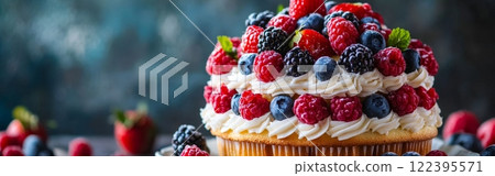 cupcakes with berries cupcakes with berries 122395571