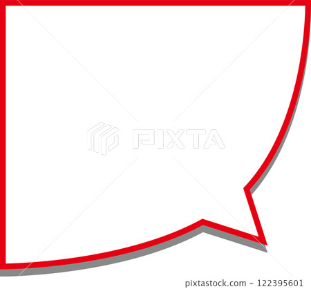 Red speech bubble - Stock Illustration [122395601] - PIXTA