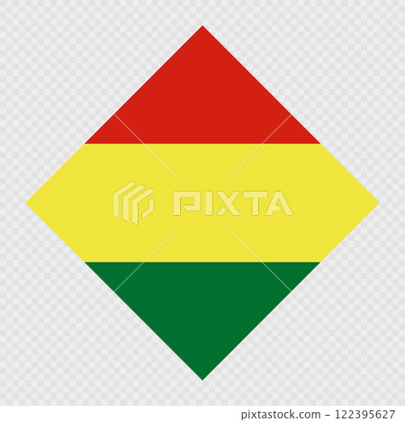 Bolivia rhombus flag. Vector illustration. 122395627