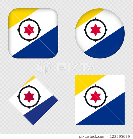 Bonaire Flag Icons Pack. Vector illustration. 122395629