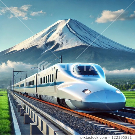 以山為背景行駛的火車 以山為背景行駛的火車 122395851
