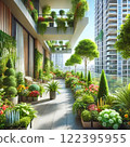 露台被綠色植物包圍 122395955