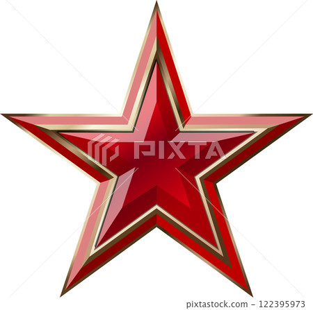 Vector Red Star 122395973