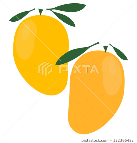 Mango sticker isolated on white background. Simple sweet fruits vector. Groovy fruits. Doodle style Mango sticker isolated on white background. Simple sweet fruits vector. Groovy fruits. Doodle style 122396482