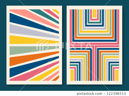 Modern simple abstract poster collection. Mid century modern printable wall art decoration Modern simple abstract poster collection. Mid century modern printable wall art decoration 122396513