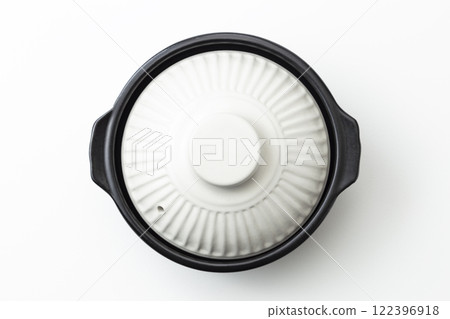 Clay pot on white background Clay pot on white background 122396918