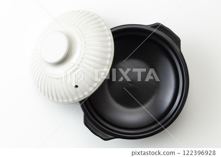 Clay pot on white background Clay pot on white background 122396928