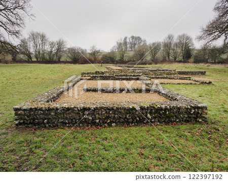 Remains of a Roman villa at Littlecote Roman Villa, Wiltshire Remains of a Roman villa at Littlecote Roman Villa, Wiltshire 122397192