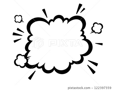 American comic style simple explosion smoke background illustration 122397359