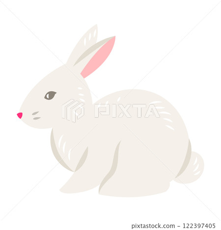 Illustration of cute Easter bunny. Illustration of cute Easter bunny. 122397405