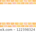 可愛的磚牆框架中心空白 122398324