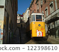 A cable car shining in the old townscape 122398610