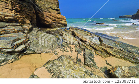 Beach of the Cathedrals Natural Monument, Spain Beach of the Cathedrals Natural Monument, Spain 122398711