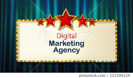 Discount percent sale light bulbs boxes retro design banner. 122399124
