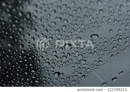 Water droplets attached to the glass Water droplets attached to the glass 122399253