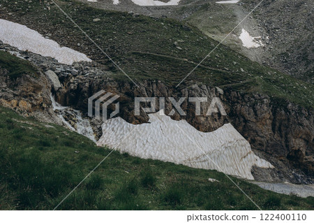 beautiful mauntain landscape in Italian Dolomites Alps. Passo Pordoi. South Tyrol. Italy 122400110