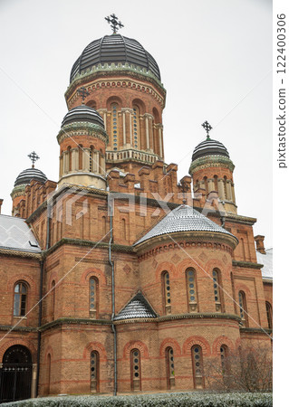 Chernivtsi National University Three Hierarchs Church in winter, Ukraine. Chernivtsi National University Three Hierarchs Church in winter, Ukraine. 122400306