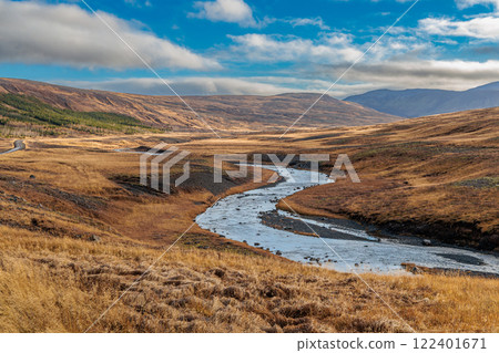 Typical autumn lowland landscape on the west coast of Iceland Typical autumn lowland landscape on the west coast of Iceland 122401671
