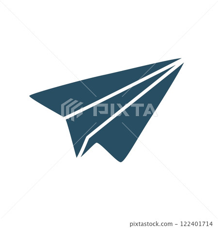 Doodle Paper Airplane icon hand drawn in a modern minimalistic style 122401714