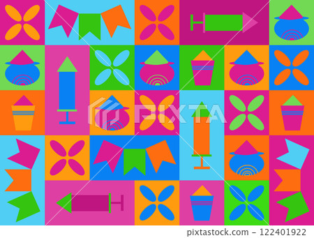 Colorful modular design with Holi elements Colorful modular design with Holi elements 122401922