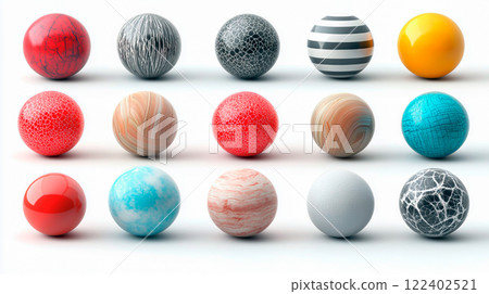 Different set of balls isolated on white 122402521