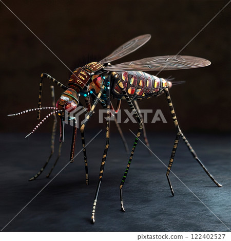 Mosquito on human skin. Zika virus concept. 122402527