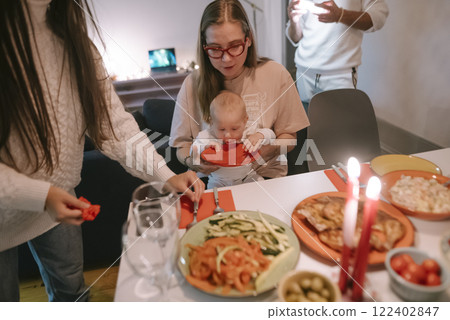 Join us for a delightful Family Dinner Celebration with a homemade meal and good company Join us for a delightful Family Dinner Celebration with a homemade meal and good company 122402847
