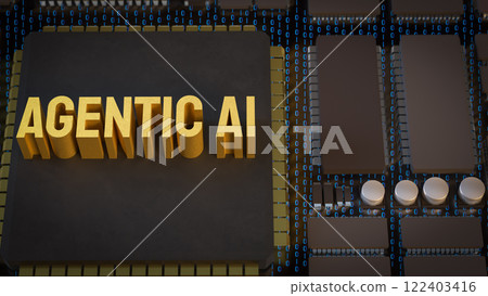 The Agentic ai for technology or it concept 3d Rendering. 122403416