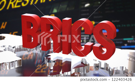 The Red Brics and World map for Business concept 3d Rendering. The Red Brics and World map for Business concept 3d Rendering. 122403426