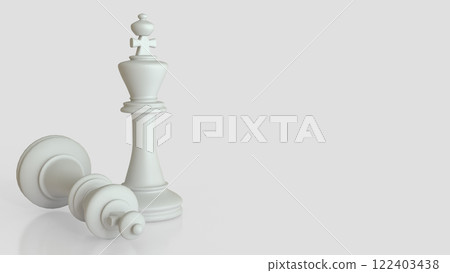 The white king chess for hobby or Business concept 3d Rendering. The white king chess for hobby or Business concept 3d Rendering. 122403438