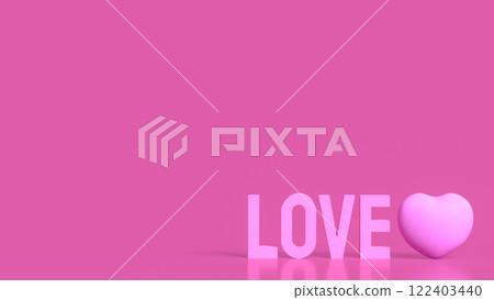 The Love and heart for valentines or romantic concept 3d rendering. The Love and heart for valentines or romantic concept 3d rendering. 122403440