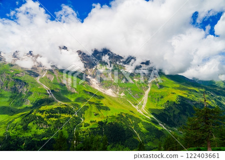 Stunning View of the Kitzsteinhorn Mountain Range in Kaprun, Austria Stunning View of the Kitzsteinhorn Mountain Range in Kaprun, Austria 122403661
