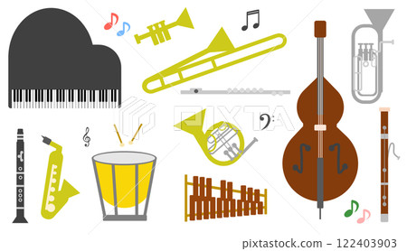 Flat design material for brass band instruments 122403903