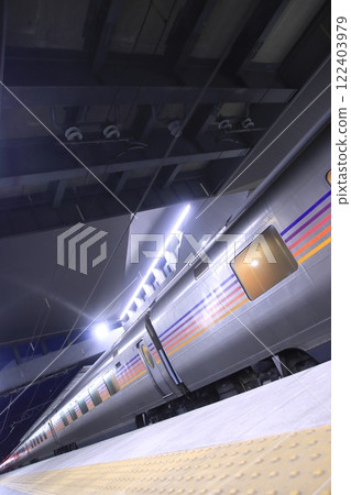 E26 Series Cassiopeia train parked at the futuristic Ryuo Station_Photo taken on 2024/12/21 E26 Series Cassiopeia train parked at the futuristic Ryuo Station_Photo taken on 2024/12/21 122403979