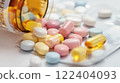 A Variety of Different Medications and Capsules Dispersed Across the Surface Area 122404093