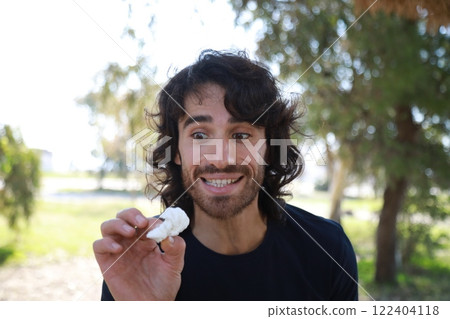 Young Man Gets Angry About Papers Thrown On The Ground, Environmental Pollution 122404118
