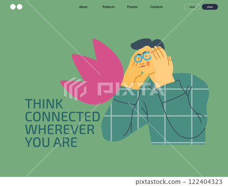 Thinking people, modern flat vector concept illustration- man standing thoughtfully, looking sideways, bubble near his head Metaphor for reflection, analysis, introspection, contemplation, deep Thinking people, modern flat vector concept illustration- man standing thoughtfully, looking sideways, bubble near his head Metaphor for reflection, analysis, introspection, contemplation, deep 122404323