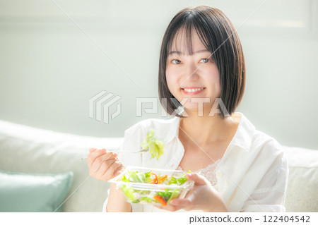 Meal Salad Diet Lifestyle Living Women 122404542