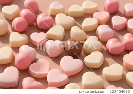 colorful heart chocolate 122404680