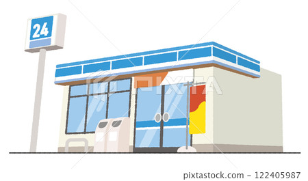 Illustration of convenience store C Illustration of convenience store C 122405987