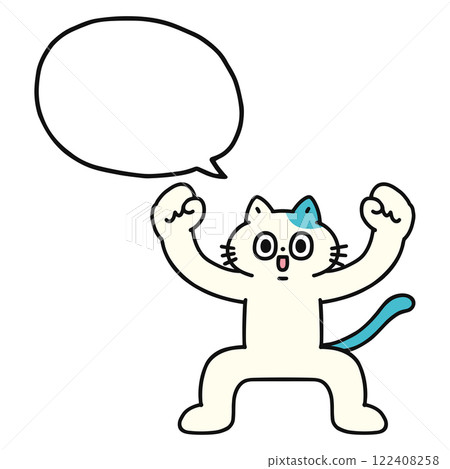 有動力有趣的貓咪與演講泡泡 有動力有趣的貓咪與演講泡泡 122408258