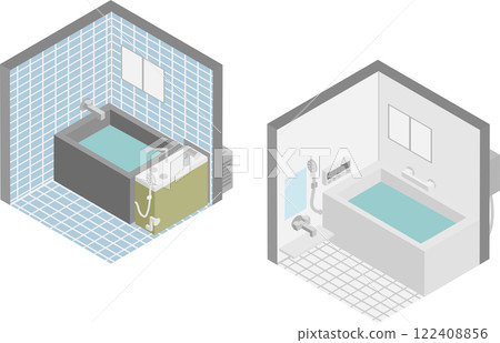 Image material of a bath from an isometric balance bath Image material of a bath from an isometric balance bath 122408856
