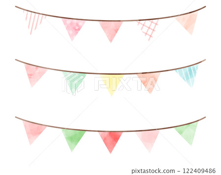 Spring color garland set 122409486
