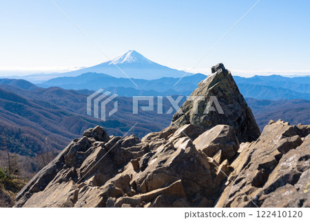 富士山和富士山岩石 122410120