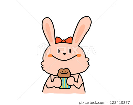 Bunny and cupcake 122410277