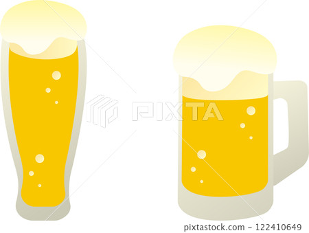 夏季啤酒生啤酒酒精杯玻璃插畫素材 夏季啤酒生啤酒酒精杯玻璃插畫素材 122410649