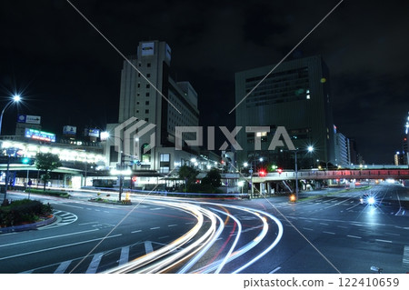 Kobe Sannomiya Station night view 122410659